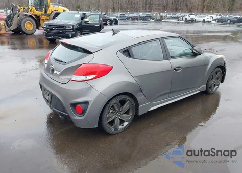 2014 Hyundai Veloster Turbo W/Blue from USA, damaged, VIN KMHTC6AE3EU190728